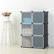 Шкаф органайзер пластиковый Storage Cube Cabinet &laquo;МР 26-31&raquo; Черный, до 10кг, 74x37x110см, водозащита, складной, для детей A-221 фото 5
