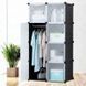 Шкаф органайзер пластиковый Storage Cube Cabinet &laquo;МР 26-31&raquo; Черный, до 10кг, 74x37x110см, водозащита, складной, для детей A-221 фото 4
