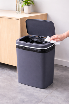 Відро для сміття зі смарт-датчиком Smart trash can 10 л Синій, автоматичний, для кухні J1302/1 фото