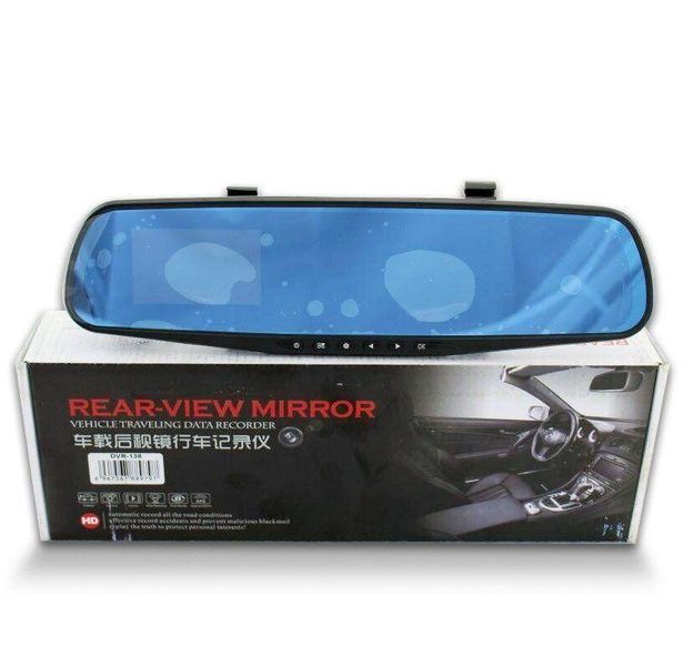 Відеореєстратор-дзеркало заднього виду, DVR 138E, екран 2.8", автоматичний, цифровий, автомобільний відеореєстратор pr65638462 фото