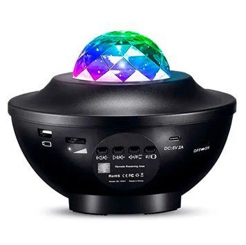 Проектор-нічник Bluetooth / USB колонкою та пультом керування Sky Light (SL-43999), автоматичний, LED, світлодіодне освітлення VEN7503A фото