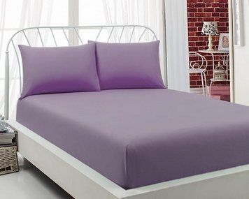 сиреневая Простынь махровая на резинке с наволочками Anisa (220х240+30 см), для дома A160200/6 фото