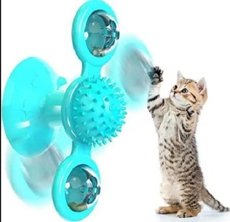 Іграшка для кота (спіннер) Rotate windmill cat toy, 2 предметов, LED, дитяча іграшка 10606 фото