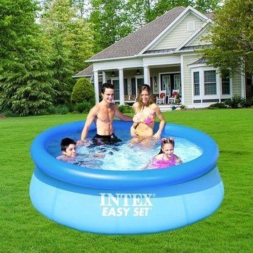 Семейный надувной наливной бассейн (244*76) Easy Set Intex 28110 / 2419 л круглый 6903136683014 фото