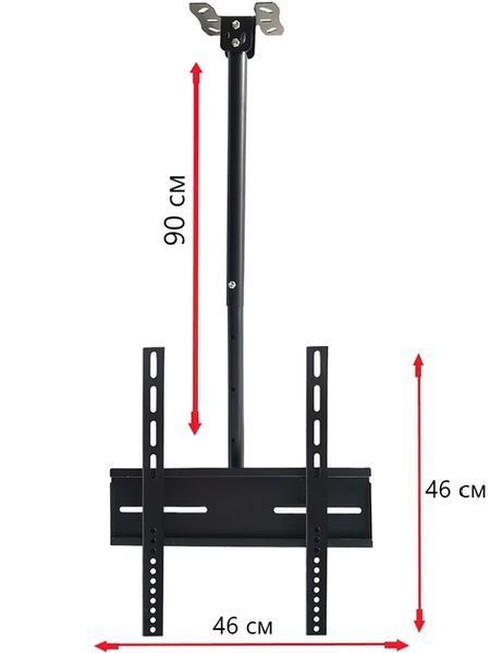 Потолочный кронштейн для телевизора D807 26"-55" крепеж для монитора, до 45кг, 400x400см sp6889 фото