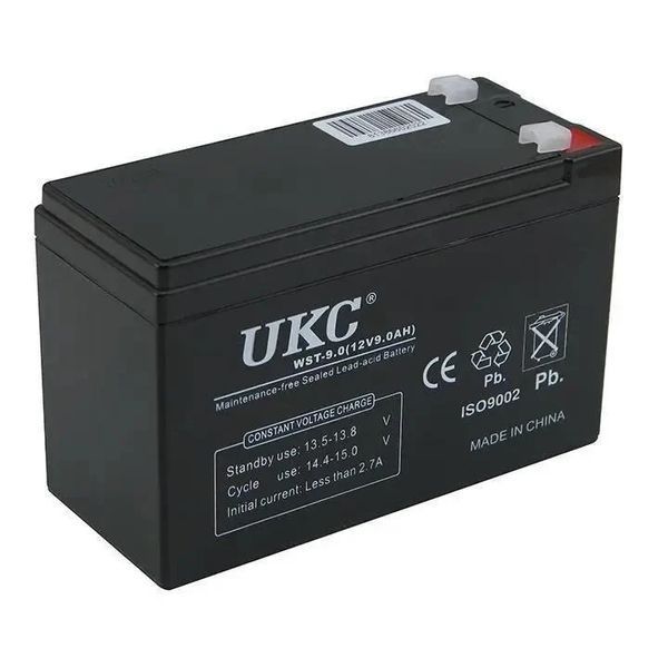 Батарея свинцово-кислотная UKC WST-9.0 12 V 9 Ah Black, аккумуляторный, для дома, аккумулятор перезаряжаемый A-770 фото