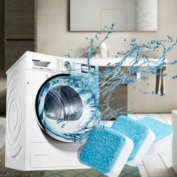 Антибактеріальний засіб очищення пральних машин Washing mashine cleaner №2 у шипучих таблетках, 12 предметов, для дому, господарський інвентар G3717 фото