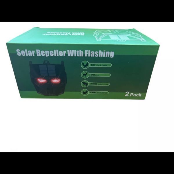 Відлякувачі тварин "Нічний захист" BaseTech 2 штуки Solar Repeller With Flashing, вологозахист, автоматичний, для туризму VEN-1217 фото