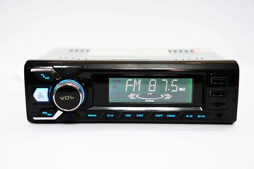 Автомагнитола 3100 Bluetooth+2xUSB+microSD+AUX 4x50W, мощный, беспроводной, сенсорный sp8475 фото