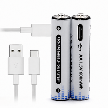 Комплект батареек 2хAA с разъемом Type-C на 1.5V/3500mWh sp10597 фото