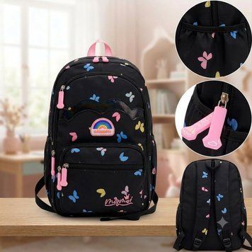 Черный Школьный рюкзак для девочки 43х20х31см / Портфель для школы / Рюкзак для школы Радуга 5094808/1 фото