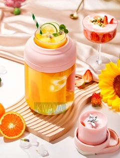 Портативний блендер-соковижималка JuicerCup, 45Вт, 500мл, акумуляторний, компактний, для дітей, кухонний міксер A-84 фото