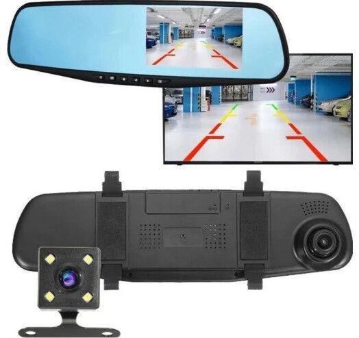 Автомобільний реєстратор-дзеркало Blaсkbox DVR AK47 з камерою заднього виду, 138Вт, 450мАh, 310x80см, 4.3", LED, автоматичний 20500000043 фото