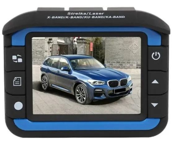 Автомобільний відеореєстратор з антирадаром та камерою з кутом огляду 140 градусів HD 720P, 25x10x5см, 2.7", компактний 205003324980 фото